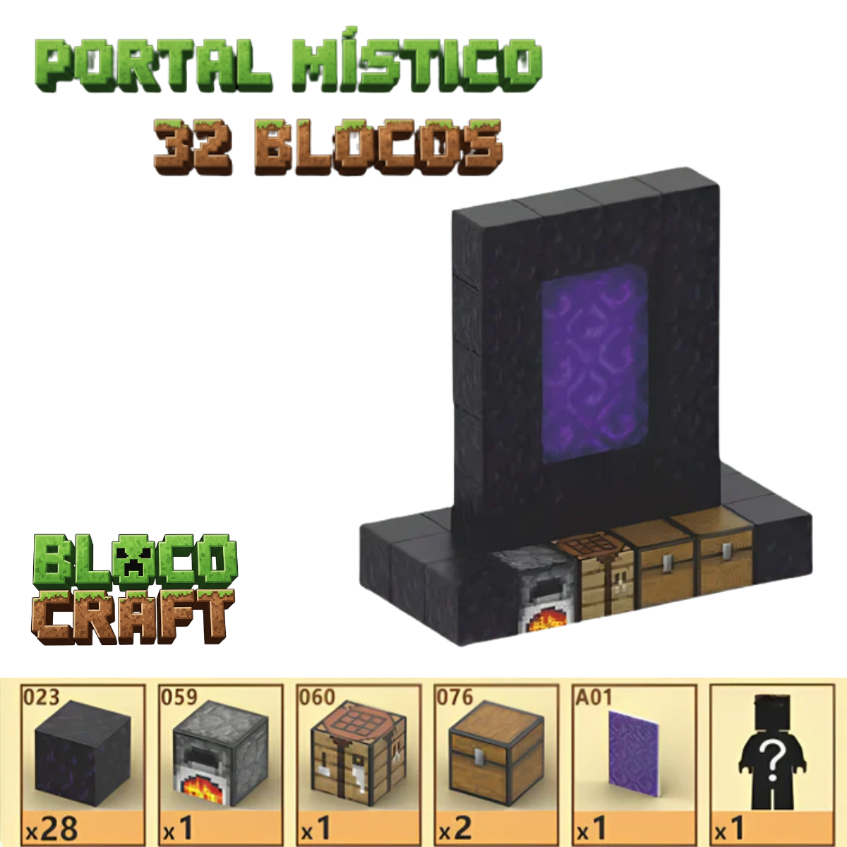Portal Místico Minecraft® (32 Blocos)