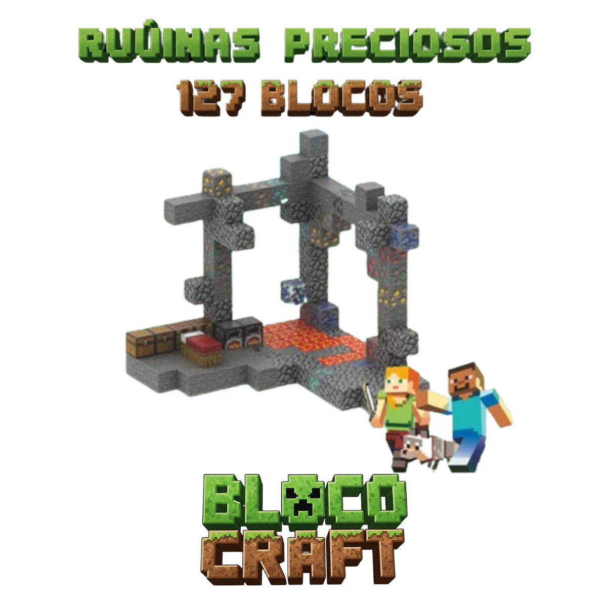 Ruinas Preciosas Minecraft® (127 Blocos)