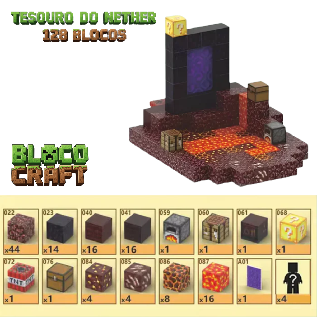 Tesouro do Nether Minecraft® (128 Blocos)