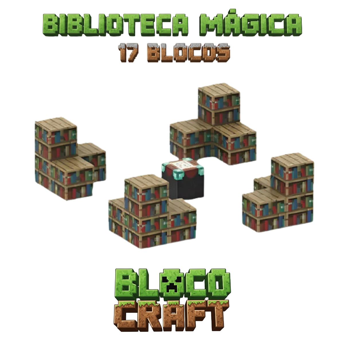 Biblioteca Mágica Minecraft® (17 Blocos)