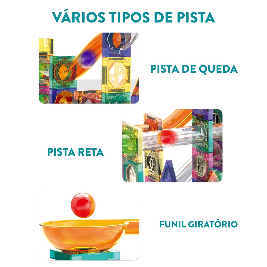 Blocos Magnéticos Mágicos Conectix - 73 Peças