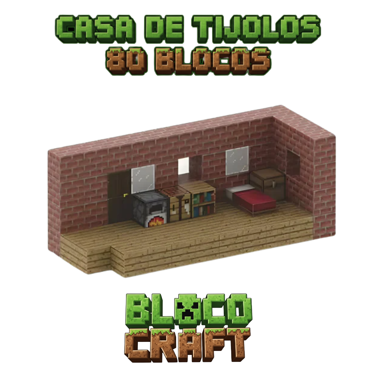 Casa de Tijolos Minecraft® (80 Blocos)