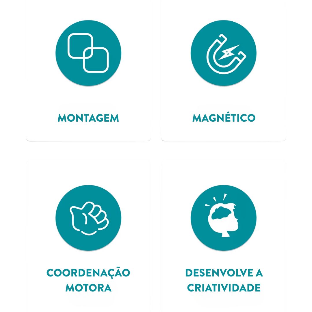 Blocos Magnéticos Mágicos Conectix - 73 Peças