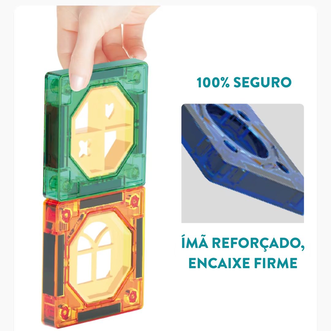 Blocos Magnéticos Mágicos Conectix - 73 Peças