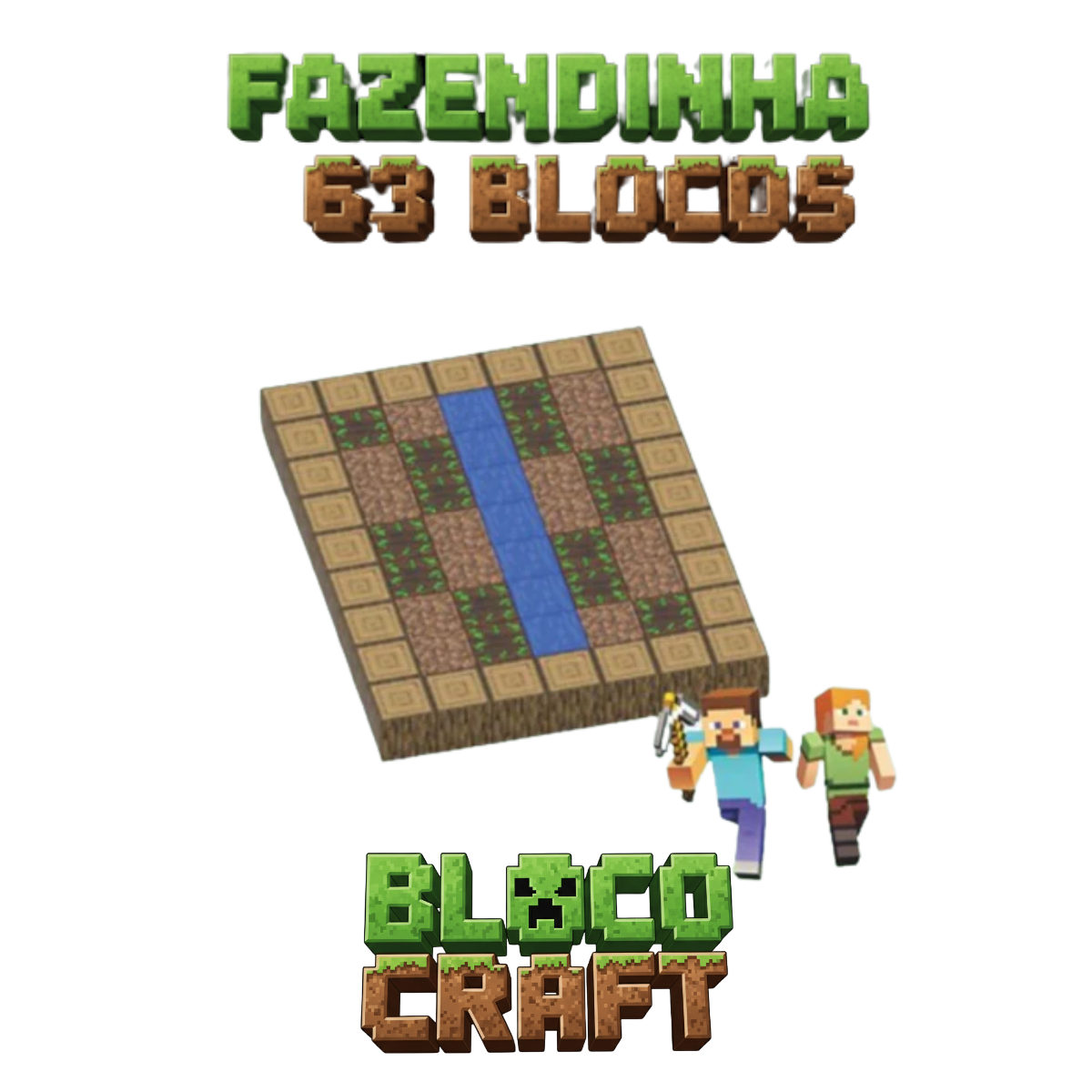 Fazendinha Minecraft® (63 Blocos)