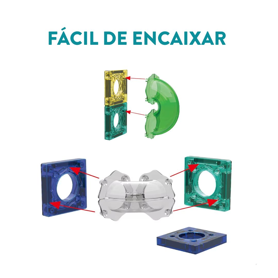 Blocos Magnéticos Mágicos Conectix - 73 Peças
