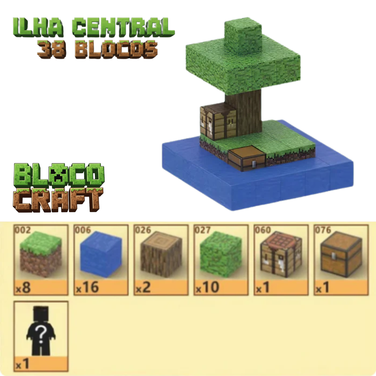 Ilha Central Minecraft® (38 Blocos)