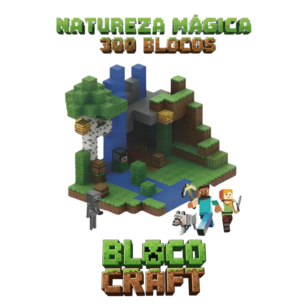 Natureza Mágica Minecraft® (300 Blocos)