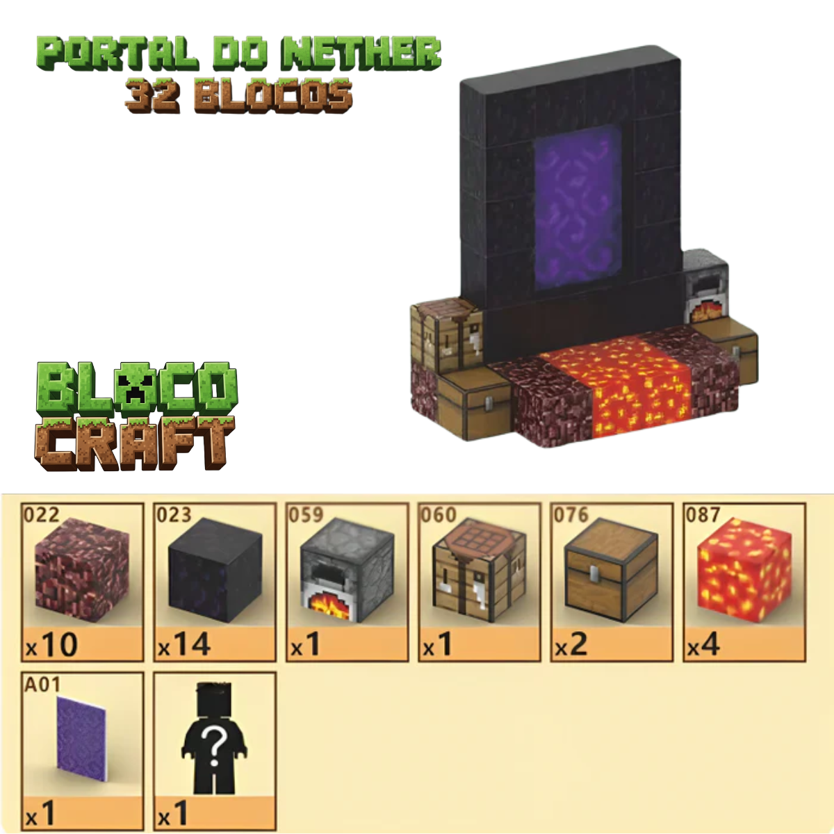 Portal do Nether Minecraft® (32 Blocos)
